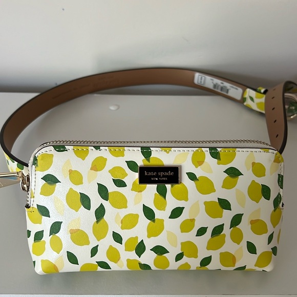 NWT Kate Spade Lemon leather Belt Bag small medium - Picture 9 of 14